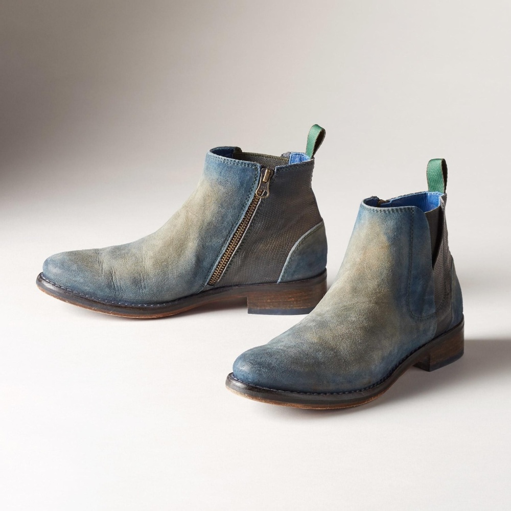 Sundance Calista Blue Italian Leather Boots